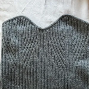 Cider Gray Ribbed Women's Sweater thumbnail 2