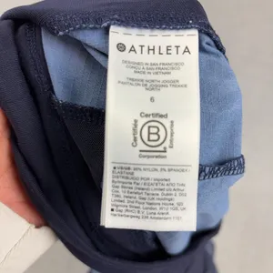 Athleta Trekkie North Jogger Pants Womens Size 6 Blue Floral Hiking Travel Nylon thumbnail 9