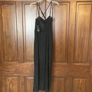 Wild Fable New Black Maxi Dress Sleeveless Stretch Back Straps Size M thumbnail 2