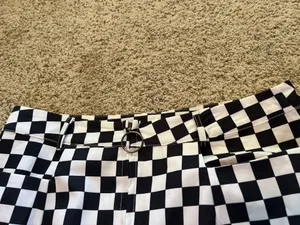 SheIn Black And White Checkered Skirt thumbnail 3