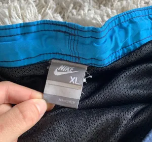 Nike Y2K Vintage Style Navy Blue Swim Shorts Swim Trunks w/ Elastic Drawstring Waist thumbnail 4