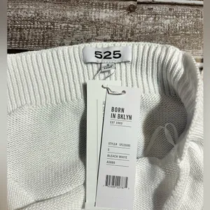 525 America Woman’s White Halter Knit Top Layering Coastal Size Small thumbnail 4
