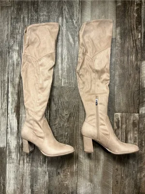 Marc Fisher Tan Over-the-Knee Block Heel Boots Size 7 thumbnail 6