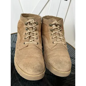 UGG Bethany Women's Boots Size 9 Brown Suede Sheepskin Lace Up Ankle Boots thumbnail 3