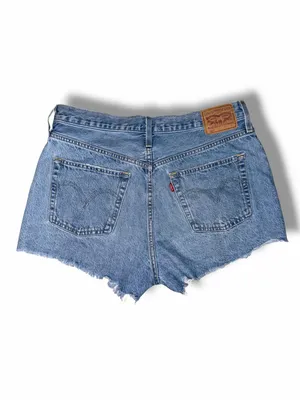 Levi's 501 (32) Original Distressed Cut-Off Denim Shorts thumbnail 2