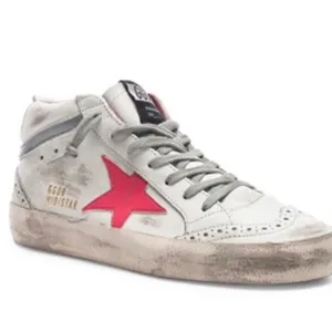 Golden Goose Mid Star Sneakers White Pink Patent Star Mid Top Size 7/37 Preppy thumbnail 2