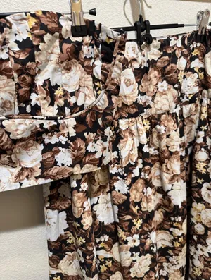 Abercrombie & Fitch Brown Floral Tube Top and Midi Skirt Set thumbnail 3
