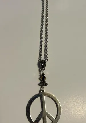 Vintage Peace Sign Necklace thumbnail 4