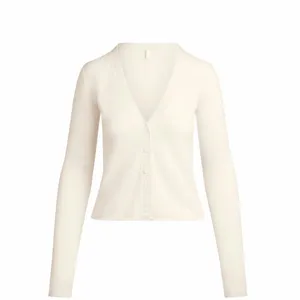 NWT Skims featherweight Cashmere cardigan women's size XS in egret ivory thumbnail 8