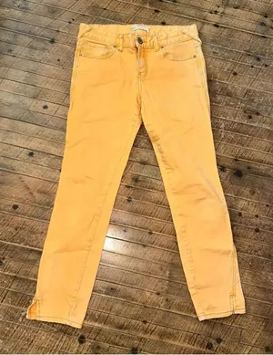Free People Orange Ankle Cropped Pants thumbnail 1