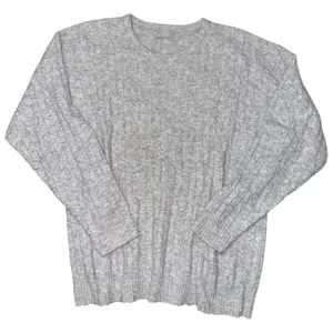 NUUDS Women’s Size L Heather Gray Cozy Knit Oversized Cable Knit Sweater thumbnail 1