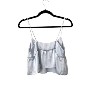 ARITZIA Wilfred Lover Satin Cropped Camisole Heatwave Blue X-Small thumbnail 3