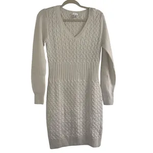 ✨Venus Cable Knit Sweater Sz Medium Cream Dress✨ thumbnail 8