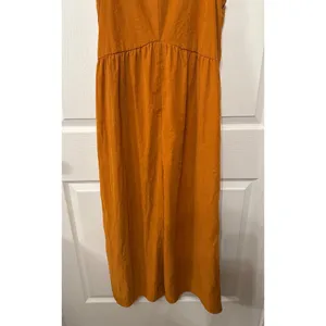 ASOS Minimal Jumpsuit with Ruching Detail and Keyhole Back in Mustard, 2 thumbnail 6