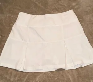 White Women's Pleated Tennis Skirt thumbnail 1