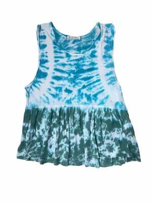 Free People We the Free Tie Dye Sleeveless Cotton Top Womans M thumbnail 2