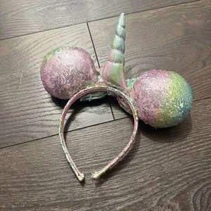 Disney Sequin Unicorn Mickey Mouse Ears thumbnail 2