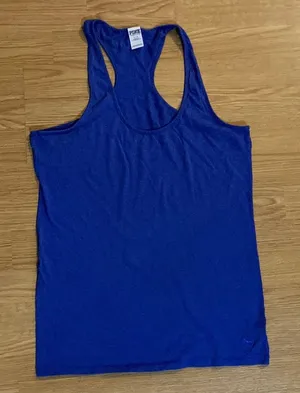 Victoria’s Secret PINK racer back tank top-royal blue. Size Large thumbnail 1