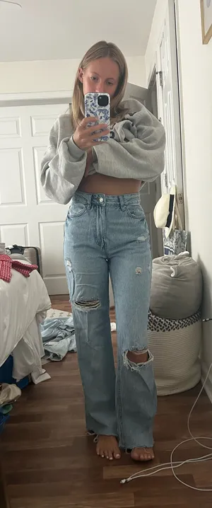 PacSun Jeans Boyfriend Ripped Light Blue thumbnail 1