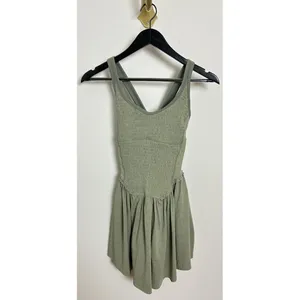 FREE PEOPLE Movement Smockin' Hot Dress in Sage Stone Size Small NWT thumbnail 3