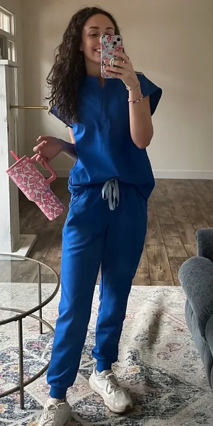 FIGS Scrubs Set Blue Jogger thumbnail 1