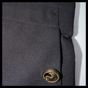 Ellison Sailor Pants Women‎ Large Black Gold Button High Rise Wide Leg Trousers thumbnail 8