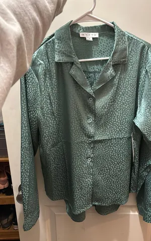 HYFVE Green Button Down Dress Shirt thumbnail 1