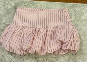 Pink striped bubble skirt Size L thumbnail 1
