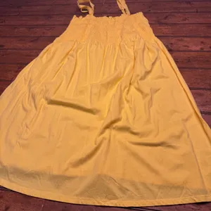 Ellos Yellow Smocked Bodice Sleeveless Knit‎ Dress Plus Size 1X 22/24 thumbnail 1