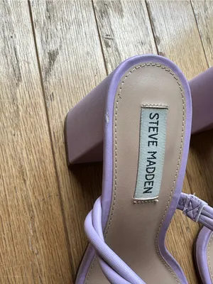 Steve Madden Lavender Braided Strap Block Heel Sandals thumbnail 6