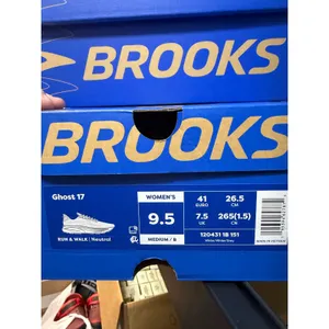 Brooks Women's Ghost 17 Running Shoes White White Grey Size 9.5 NWB thumbnail 6
