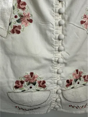 Free People Maeberrie Top & Skirt Set Coord Embroidered NWT Ivory Size Medium thumbnail 5