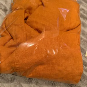 Madewell‎ Maisie Square Neck Linen Mini Dress Orange Marigold Size 14 thumbnail 7