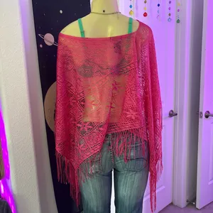 2000s Zoey Beth Pink Poncho Size 1X thumbnail 3