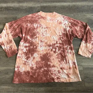 Free People Women's Long Sleeve Be Free Tie Dye Tee Shirt Top Orange Small thumbnail 9
