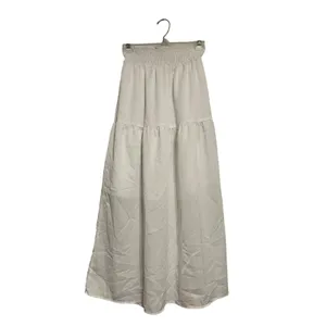 Princess Polly Dion Maxi Skirt White Tiered Peasant Smocked Waist Size 6 thumbnail 2