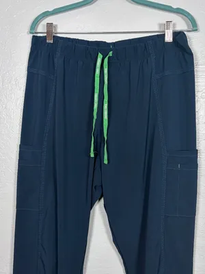 Carhartt Force Women L Navy Blue Modern Fit Jogger Scrub Pant Pockets Dental thumbnail 3