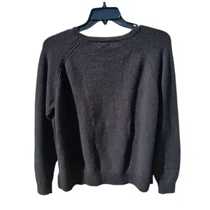 Caslon NWT Nordstrom Womens XXL Black Crewneck Raglan Sleeve‎ Knit Sweater thumbnail 3