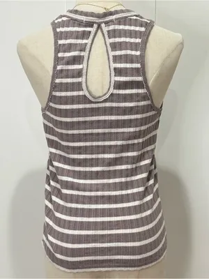 Free People We The Free Fired Up Striped Cutout Tank Top Small Boho Coastal Chic thumbnail 6