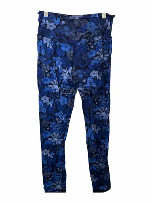 Offline by Aerie Blue Floral Real Me 7/8 Leggings thumbnail 2