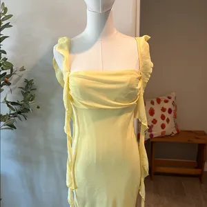 Princess Polly Lanai Maxi Dress Lemon New! thumbnail 7