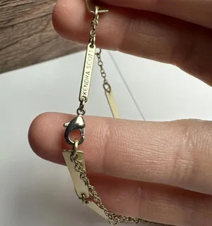 Kendra Scott Gail Y Drop Lariat Necklace Gold Tone thumbnail 5
