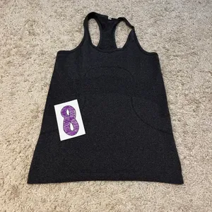 Lululemon Dark Grey Swiftly Tank Size 8 thumbnail 2