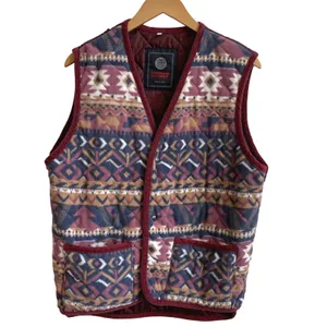 MASTER Sportswear Quilted Aztec Fleece Vest‎ Women's Size Medium Made in Italy thumbnail 2