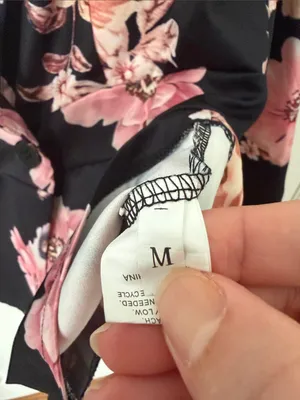Black Floral Blazer - Pink Floral Print Women's Jacket medium thumbnail 2