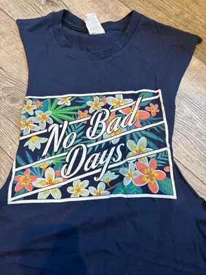 Delta Pro Weight Women's XL No Bad Days Cut Navy Tank Top thumbnail 4