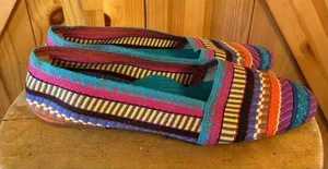 Beacon Phoenix Slip On Striped Ballet Multi Stripe Size 11AA Yellow thumbnail 1