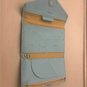Wallet Light Blue Envelope Clutch by Travel Wallet Zoppen-Great Shape & Clean! thumbnail 3