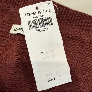 Abercrombie & Fitch NWT Off The Shoulder Midi Sweater Dress Womens Medium Copper thumbnail 9