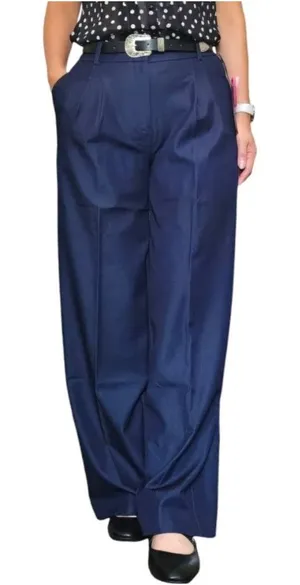Jones New York Suit Pants Wide Leg Professional Career Business Blue Size 6 thumbnail 1